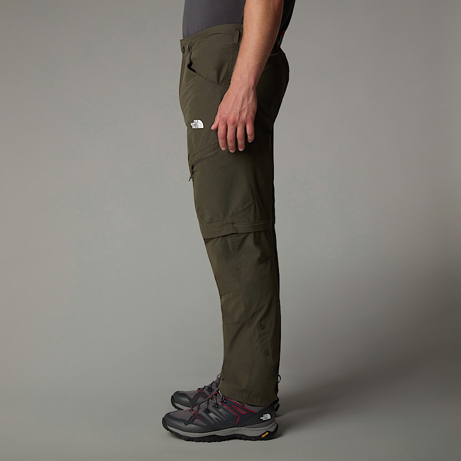 Men The North Face Exploration Convertible Tapered Pants Olive | NF0A06R0T