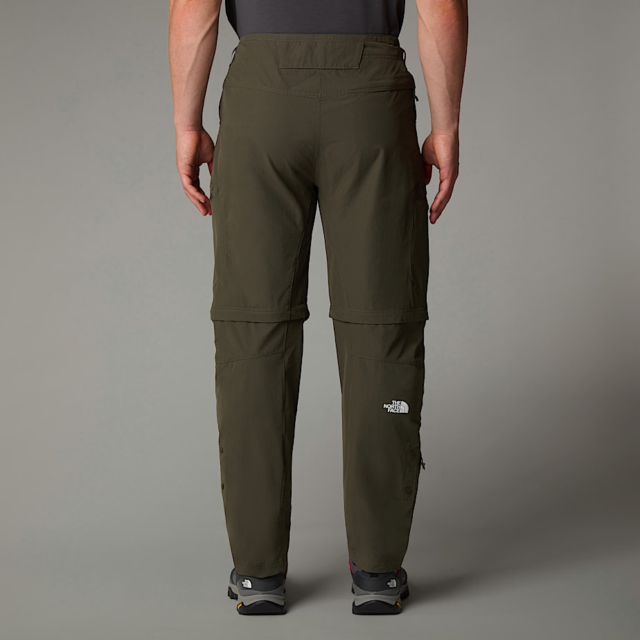 Men The North Face Exploration Convertible Tapered Pants Olive | NF0A06R0T