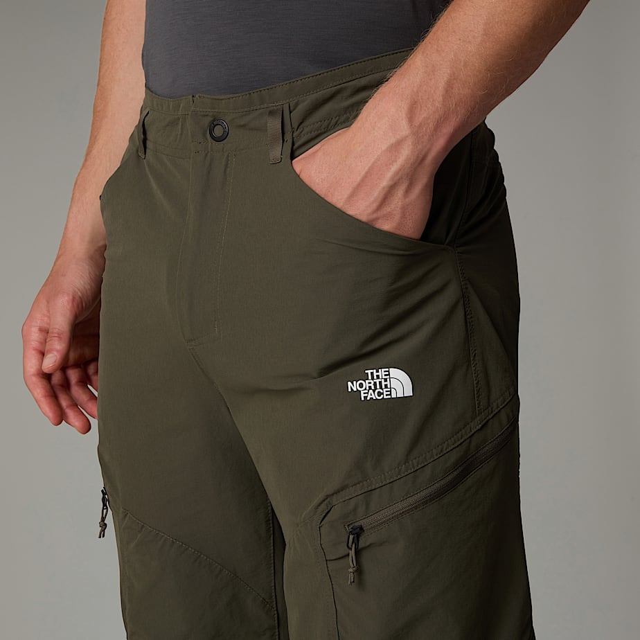 Men The North Face Exploration Convertible Tapered Pants Olive | NF0A06R0T
