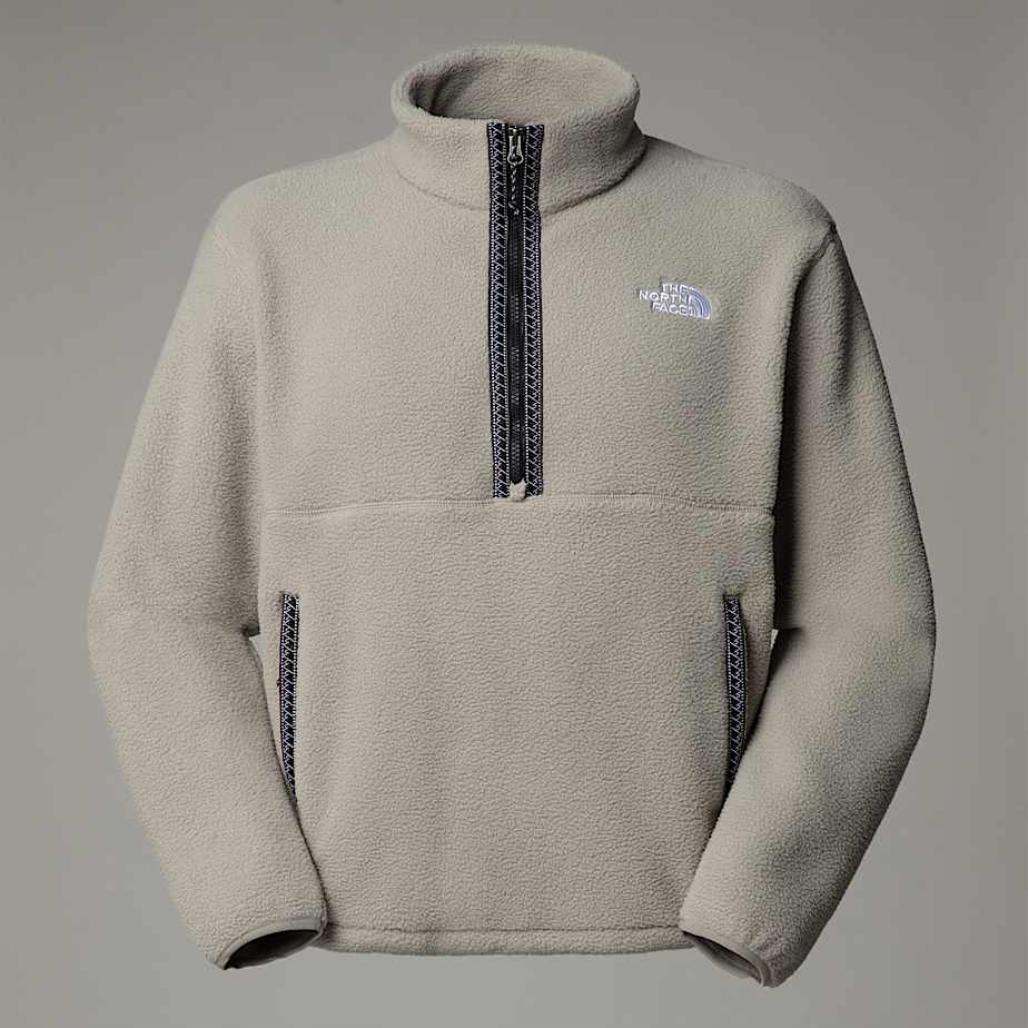 Men The North Face Fleeski 1/4 Zip Fleece Pullover Grey | NF0A05I0T