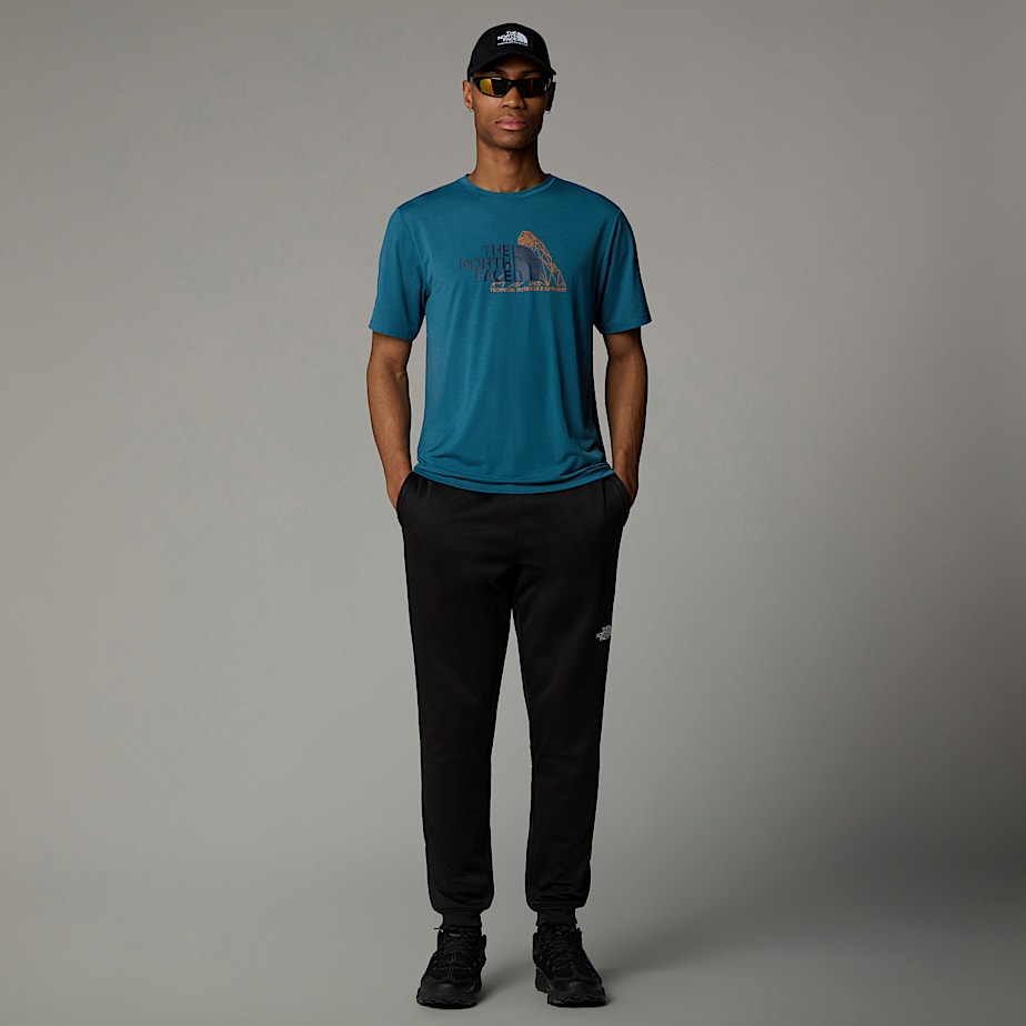 Men The North Face Foundation Mountain T Shirts Blue | NF0A41K7T