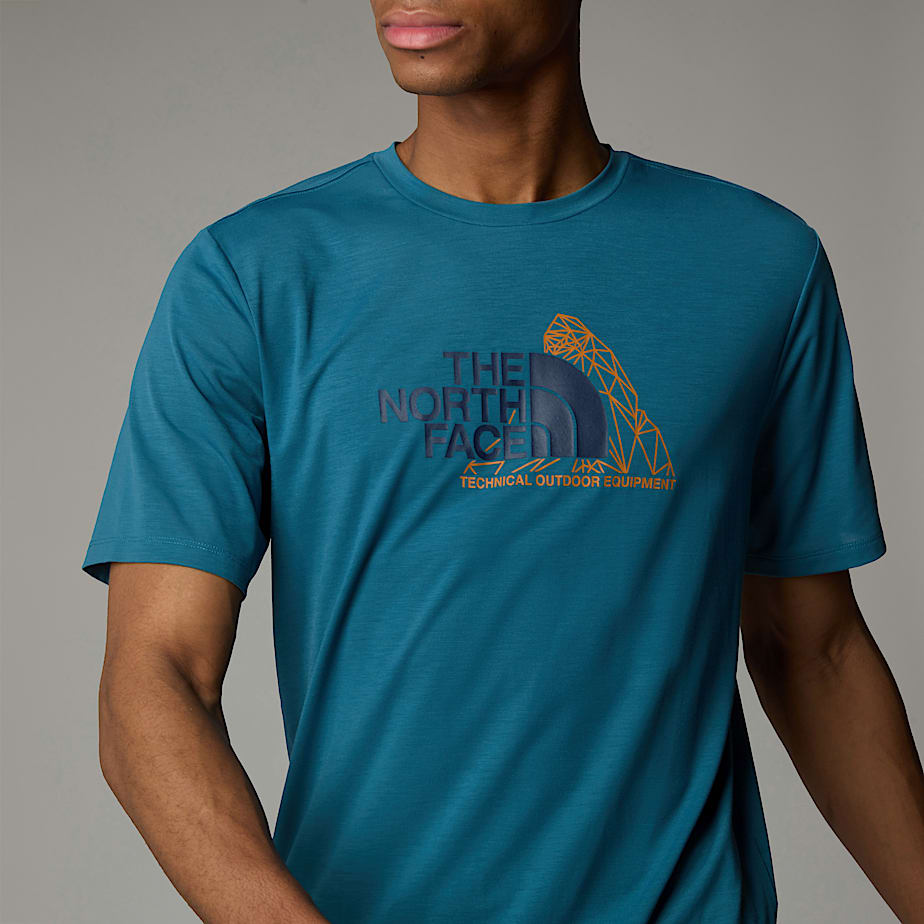 Men The North Face Foundation Mountain T Shirts Blue | NF0A41K7T