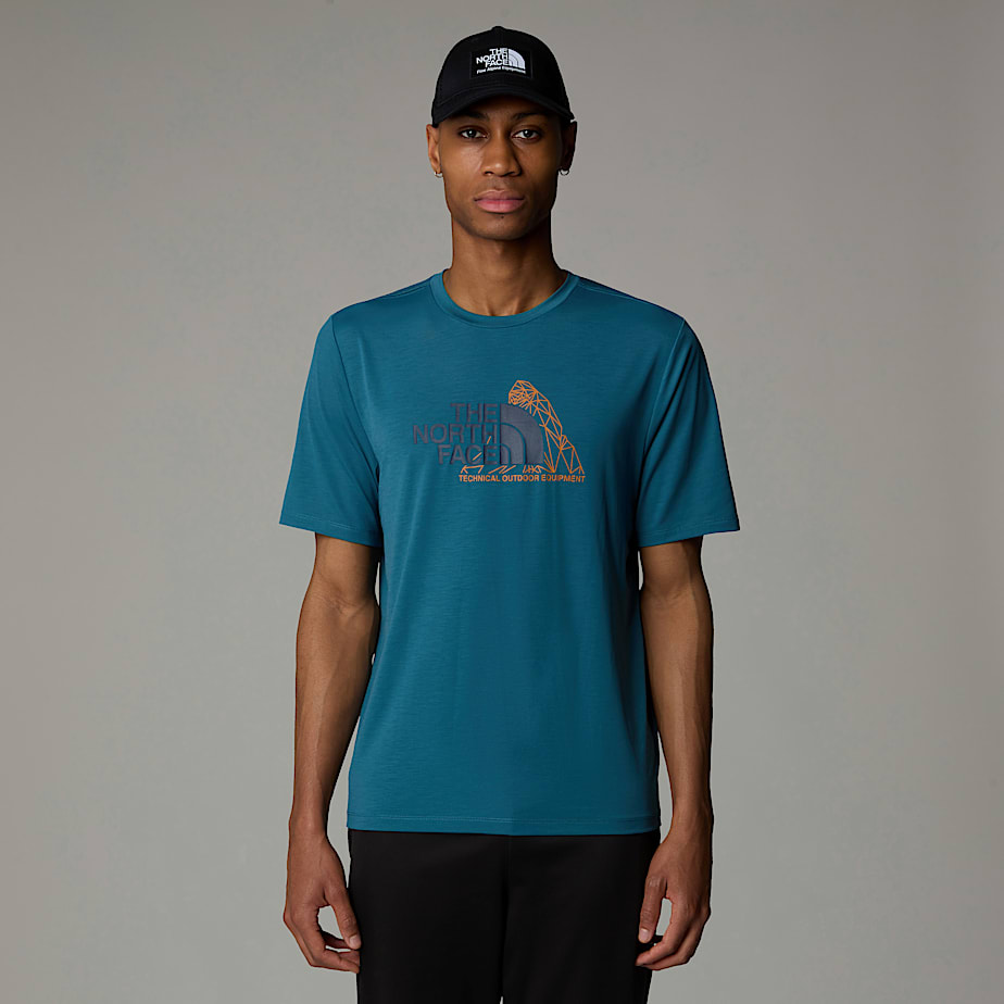 Men The North Face Foundation Mountain T Shirts Blue | NF0A41K7T