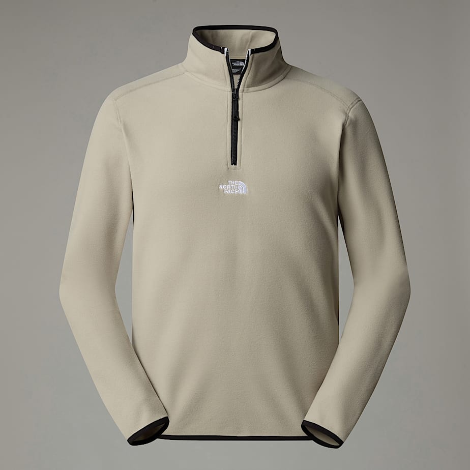 Men The North Face Glacier 1/4 Zip Fleece Pullover Grey | NF0A37X6N