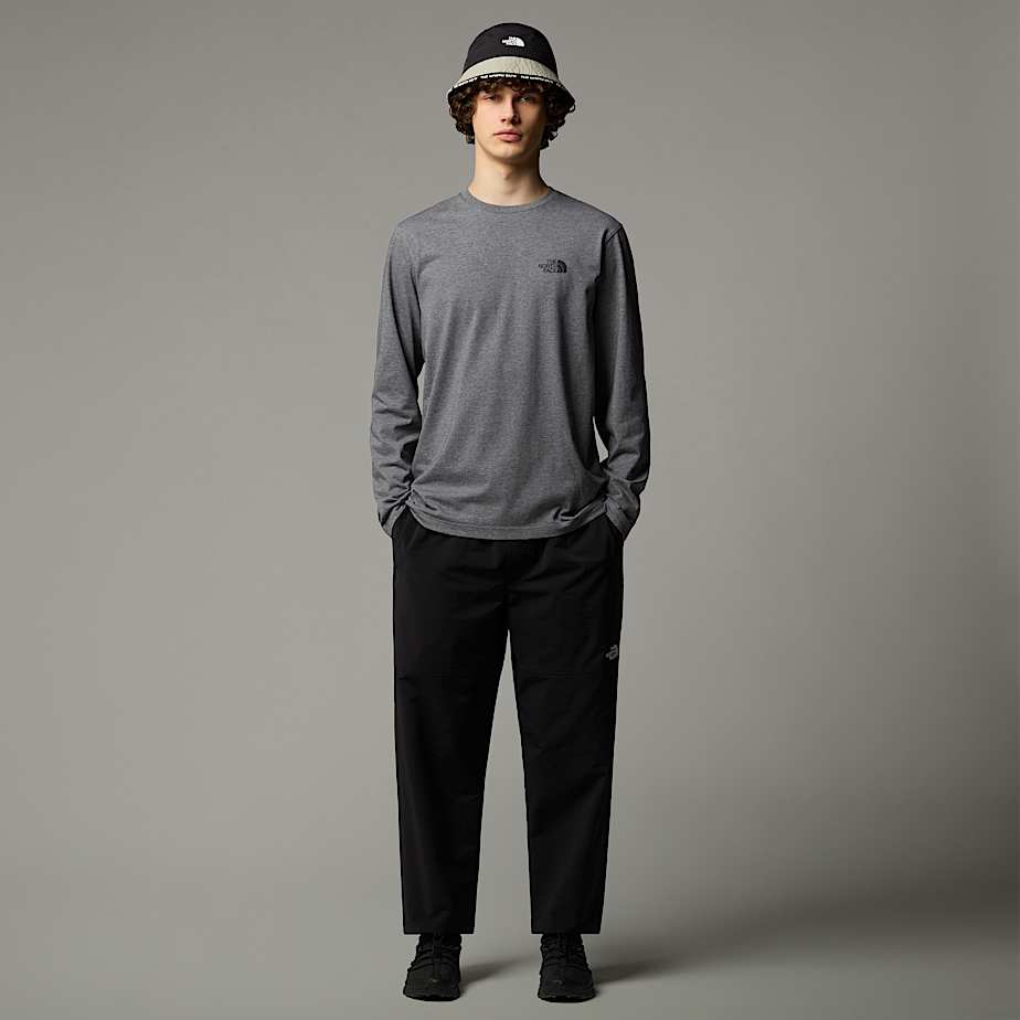 Men The North Face Long-Sleeve Simple Dome T Shirts Grey | NF0A31D0B