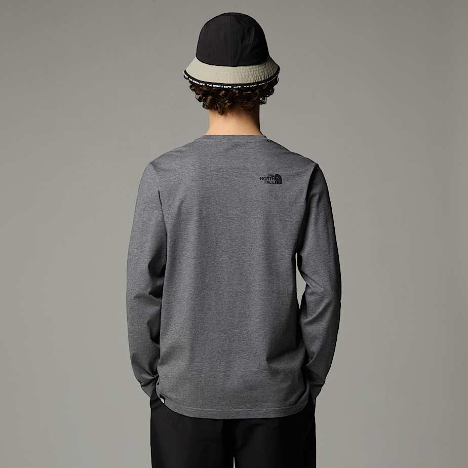 Men The North Face Long-Sleeve Simple Dome T Shirts Grey | NF0A31D0B