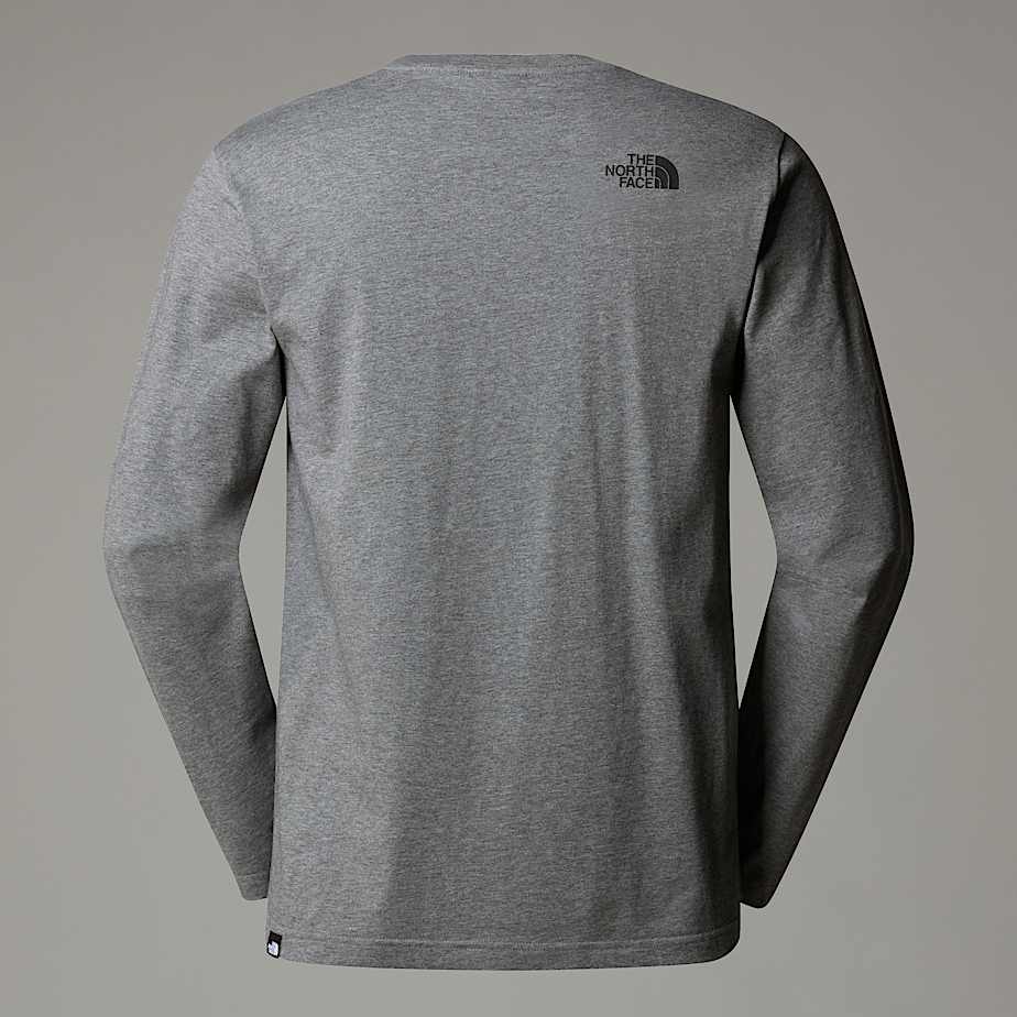 Men The North Face Long-Sleeve Simple Dome T Shirts Grey | NF0A31D0B
