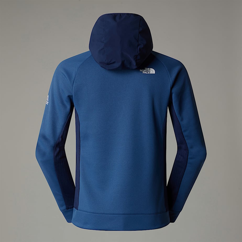 Men The North Face Mountain Athletics 1/4 Zip Hooded Fleece Pullover Blue | NF0A33X0V