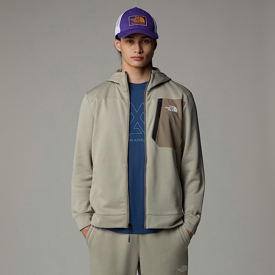 Men The North Face Mountain Athletics Full-Zip Fleece Jackets Grey | NF0A01X3E