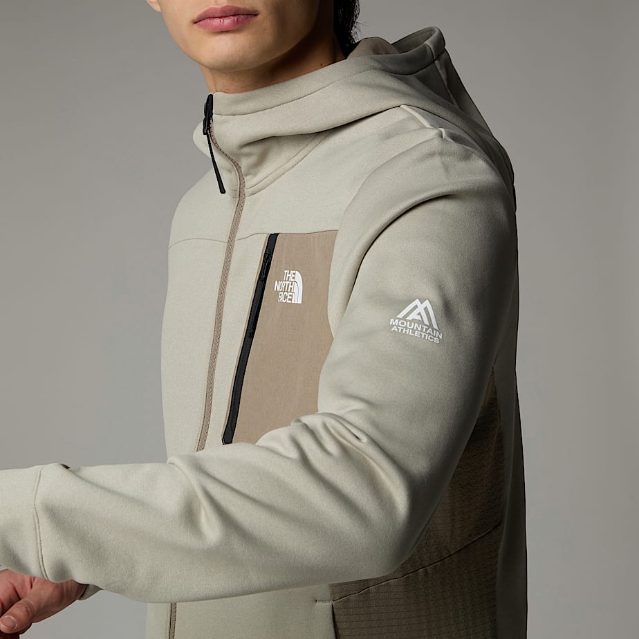 Men The North Face Mountain Athletics Full-Zip Fleece Jackets Grey | NF0A01X3E