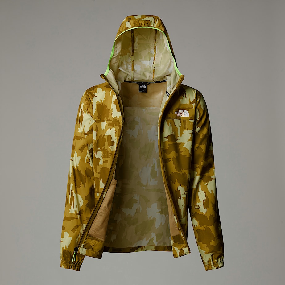 Men The North Face Mountain Athletics Printed Hooded Wind Jacket Brown | NF0A26F5G