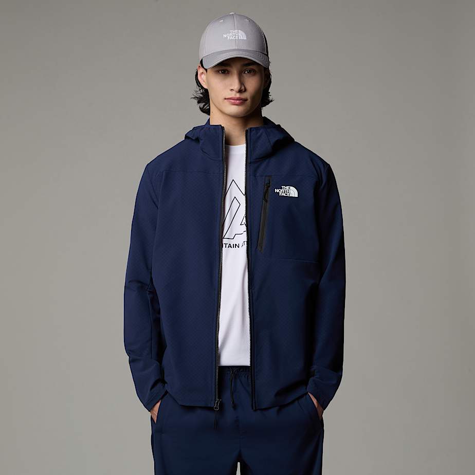 Men The North Face Mountain Athletics Softshell Jackets Navy | NF0A72O4S