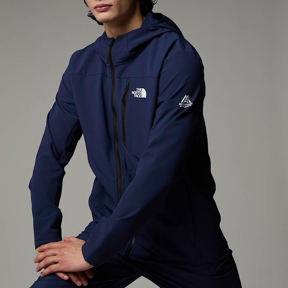 Men The North Face Mountain Athletics Softshell Jackets Navy | NF0A72O4S