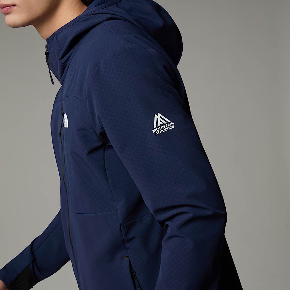 Men The North Face Mountain Athletics Softshell Jackets Navy | NF0A72O4S