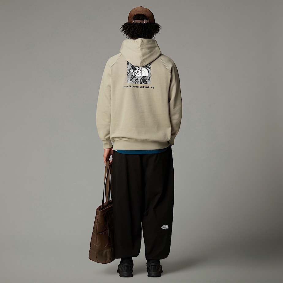 Men The North Face Raglan Redbox Graphic Hoodie Beige | NF0A07P8P