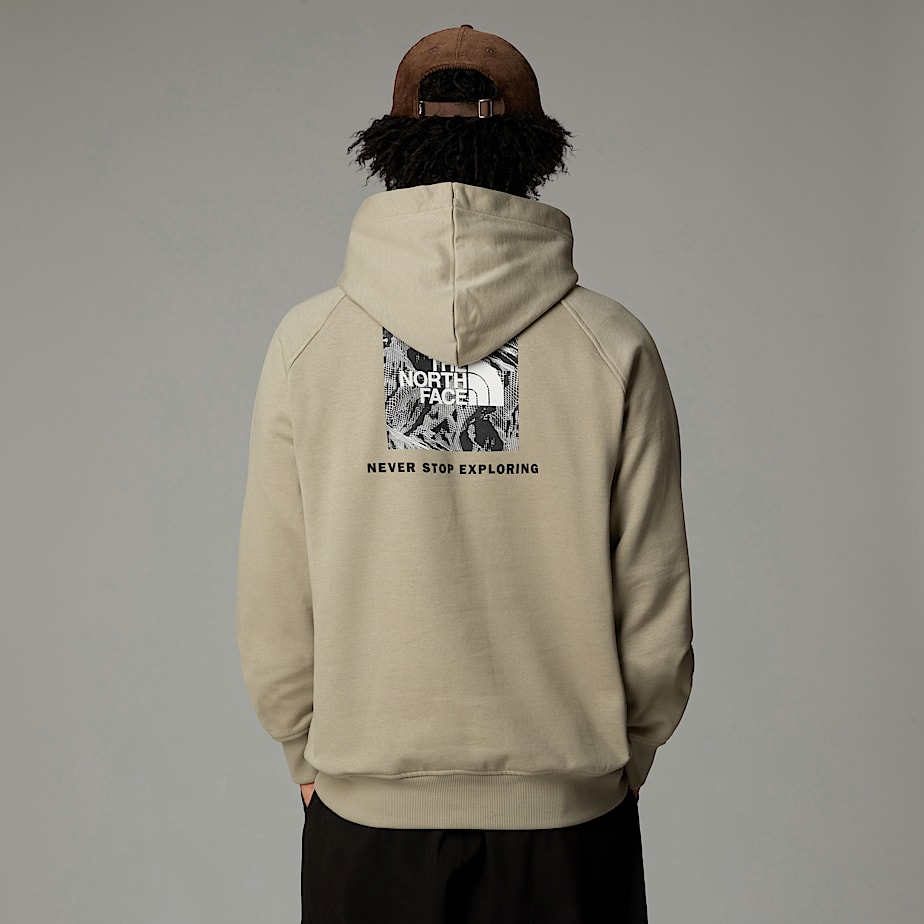 Men The North Face Raglan Redbox Graphic Hoodie Beige | NF0A07P8P