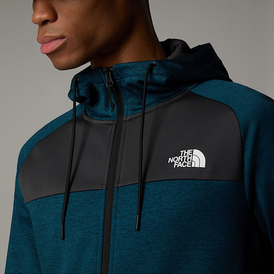 Men The North Face Reaxion Fleece Full-Zip Hoodie Grey | NF0A57J2V
