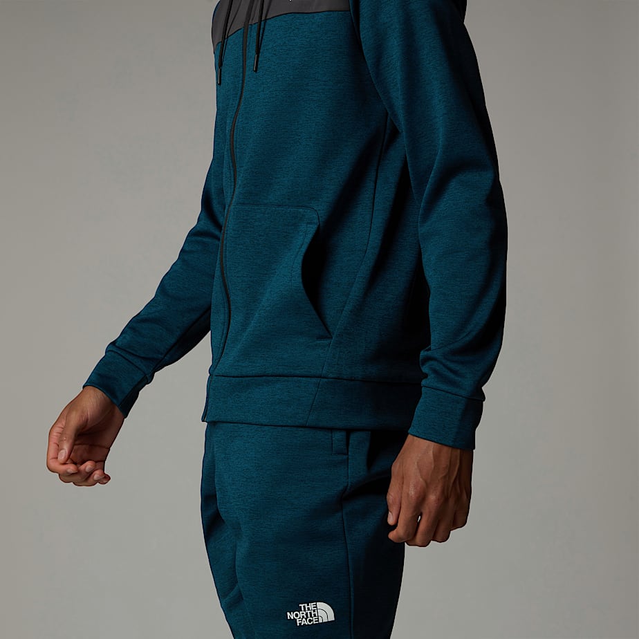 Men The North Face Reaxion Fleece Full-Zip Hoodie Grey | NF0A57J2V