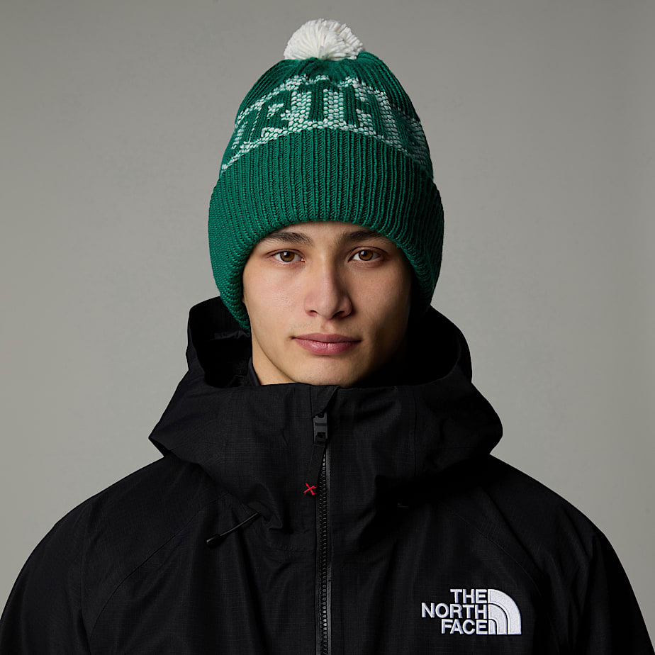 Men The North Face Retro Cabin Beanie Green | NF0A71A7U