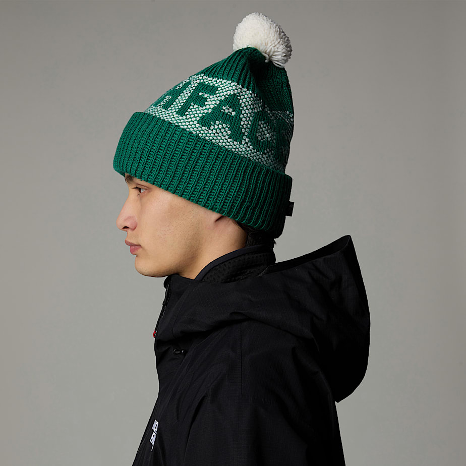 Men The North Face Retro Cabin Beanie Green | NF0A71A7U