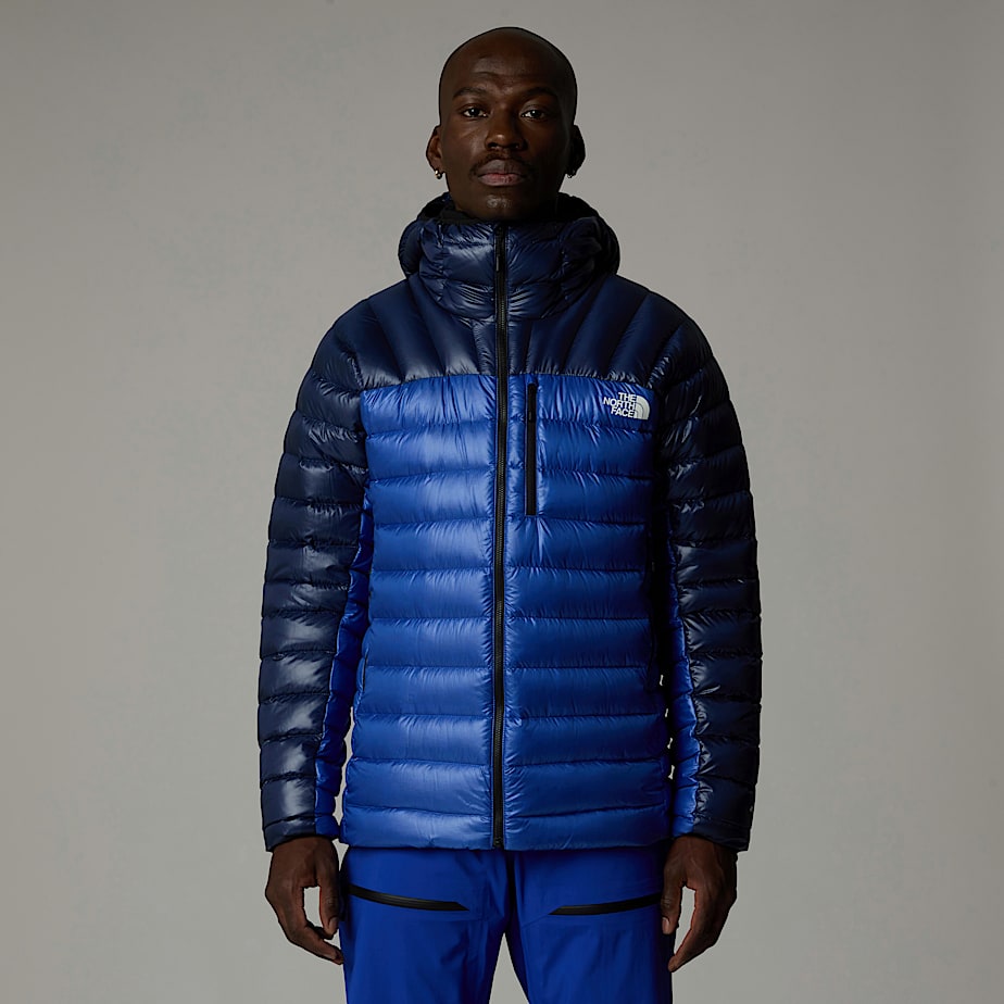 Men The North Face Summit Breithorn Hooded Down Jackets Blue | NF0A48E1P