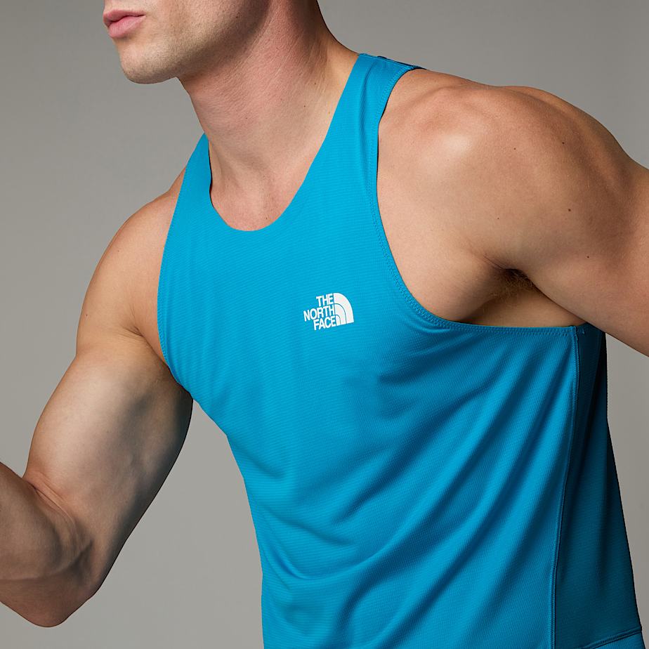 Men The North Face Summit High Trail Run Tank Top Blue | NF0A76L1Z