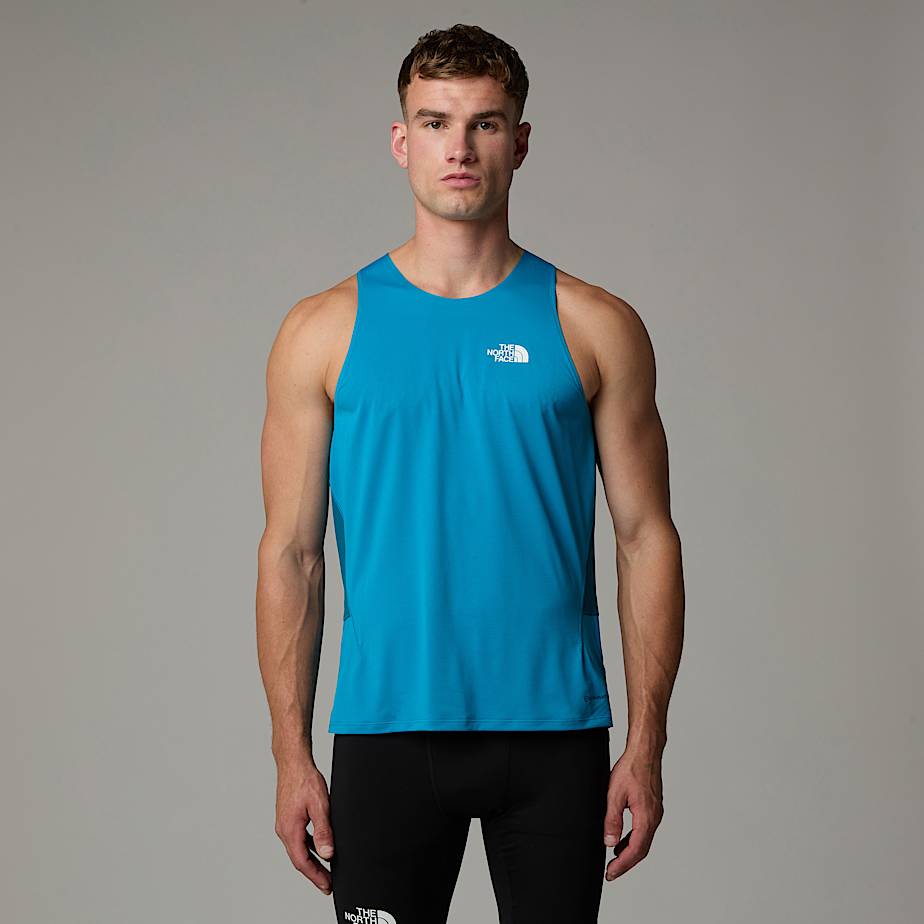 Men The North Face Summit High Trail Run Tank Top Blue | NF0A76L1Z