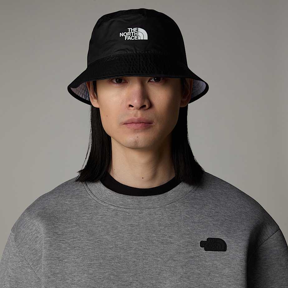 Men The North Face Sun Stash Reversible Bucket Hats Black | NF0A86F9J