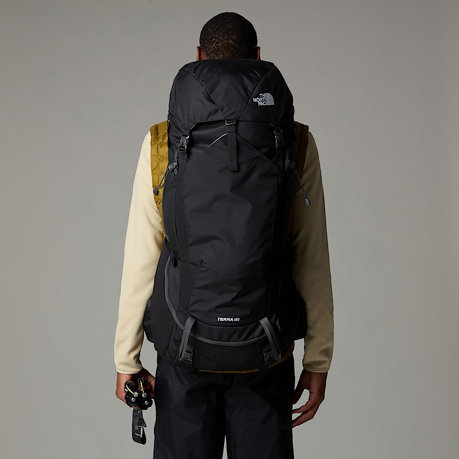 Men The North Face Terra 65-Litre Hiking Backpacks Black | NF0A87P5B