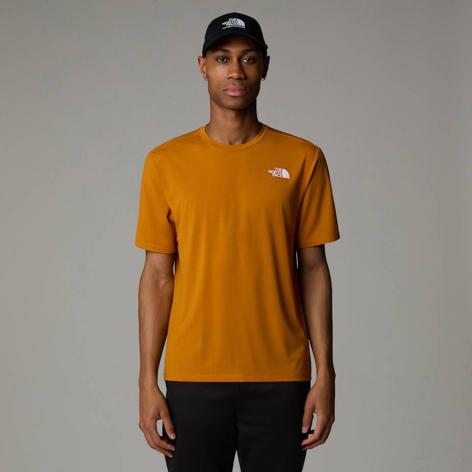 Men The North Face Topographic Foundation T Shirts Orange | NF0A47L8U