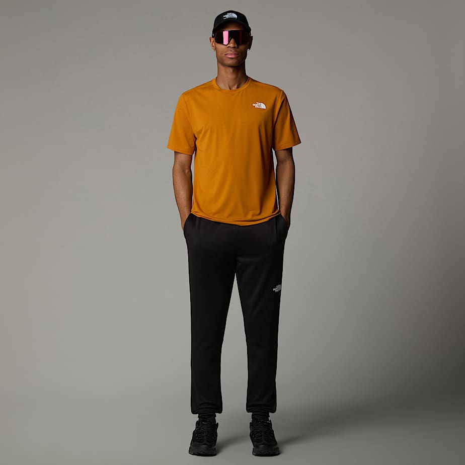 Men The North Face Topographic Foundation T Shirts Orange | NF0A47L8U