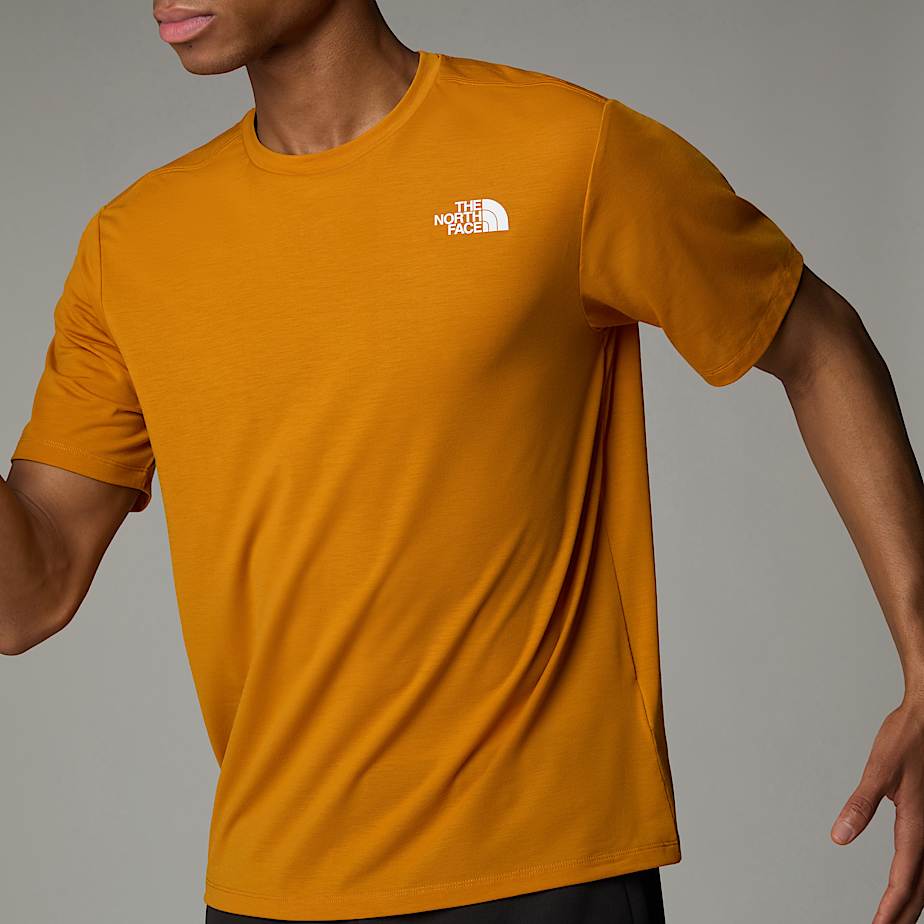 Men The North Face Topographic Foundation T Shirts Orange | NF0A47L8U
