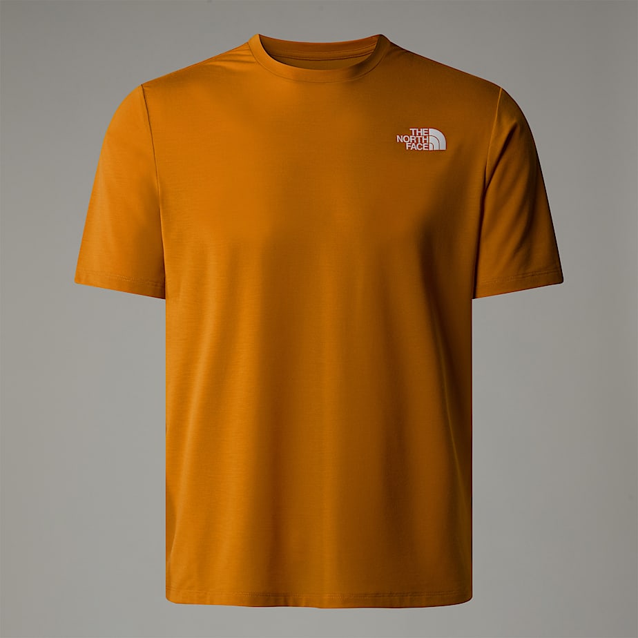 Men The North Face Topographic Foundation T Shirts Orange | NF0A47L8U