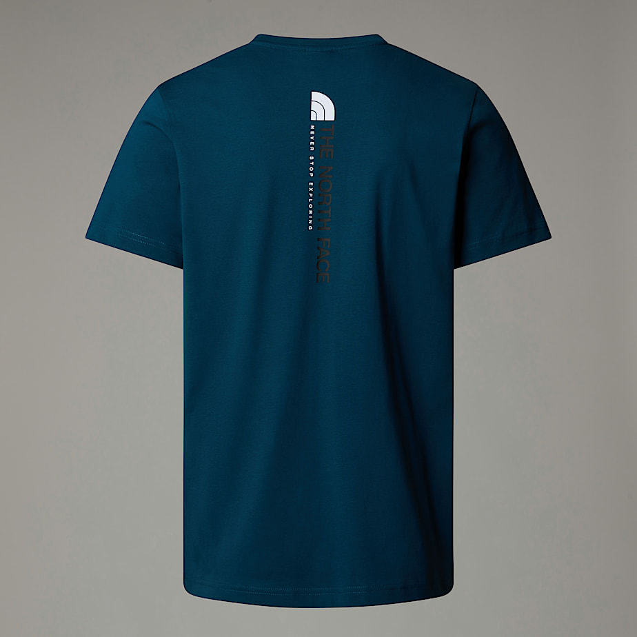 Men The North Face Vertical T Shirts Navy | NF0A15U4T