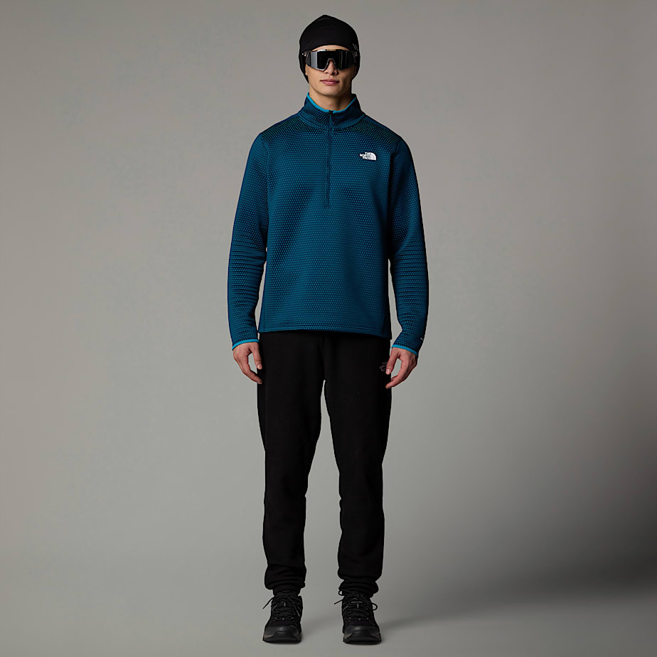 Men The North Face Vertical Thermal 1/4 Zip Fleece Pullover Navy | NF0A16J2R