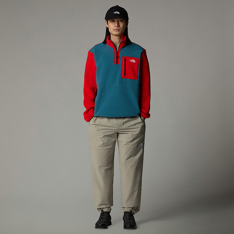 Men The North Face Yumiori 1/4 Zip Fleece Jacket Pullover Blue | NF0A11S0Y