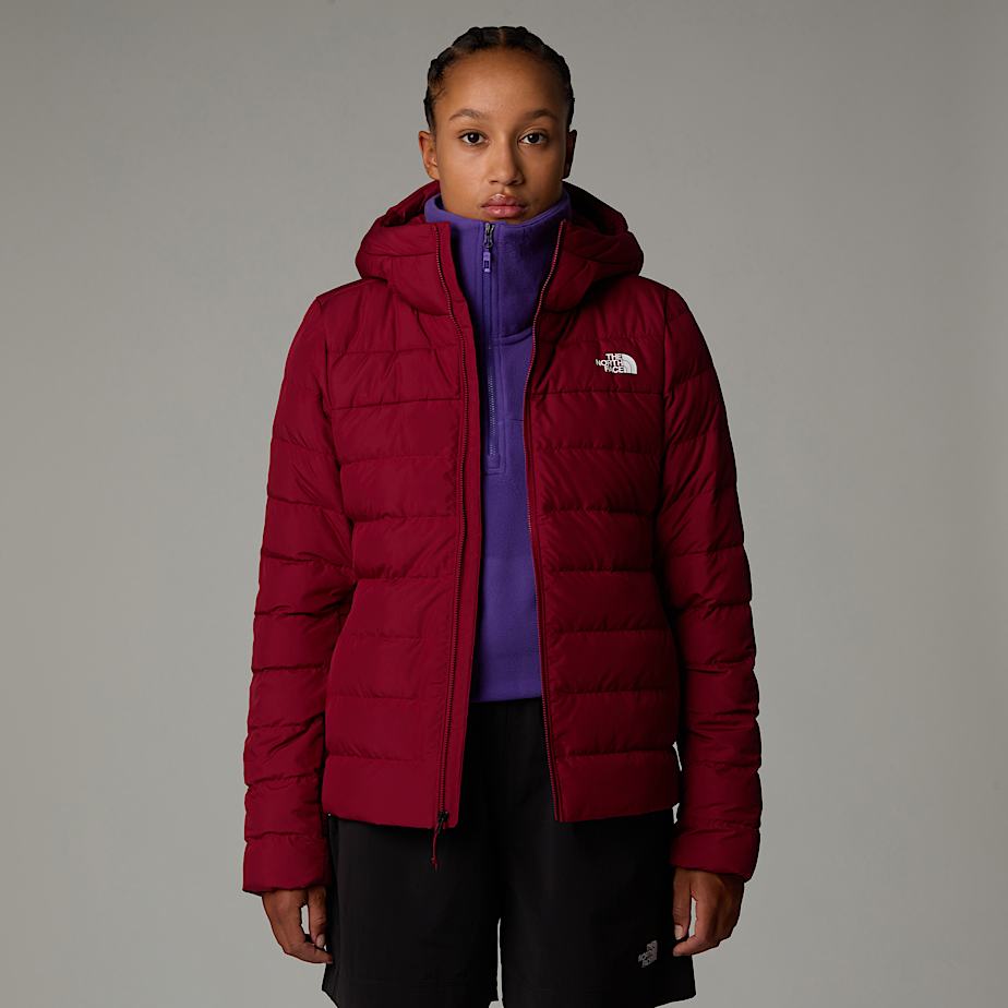 Women The North Face Aconcagua III Hooded Jackets Red | NF0A39L1J