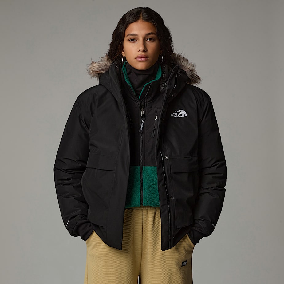 Women The North Face Arctic Bomber Jackets Black | NF0A66S4O