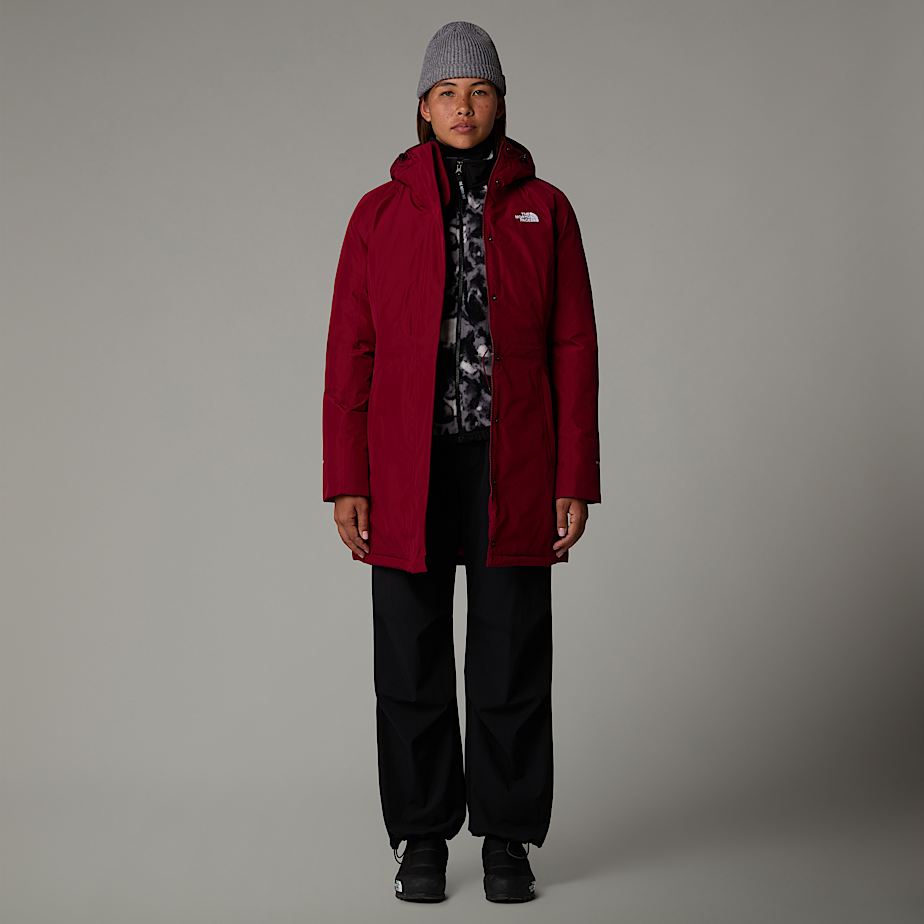 Women The North Face Brooklyn Parka Red | NF0A63A8S