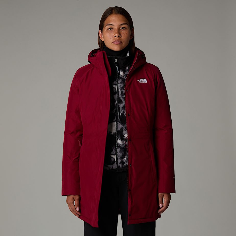 Women The North Face Brooklyn Parka Red | NF0A63A8S