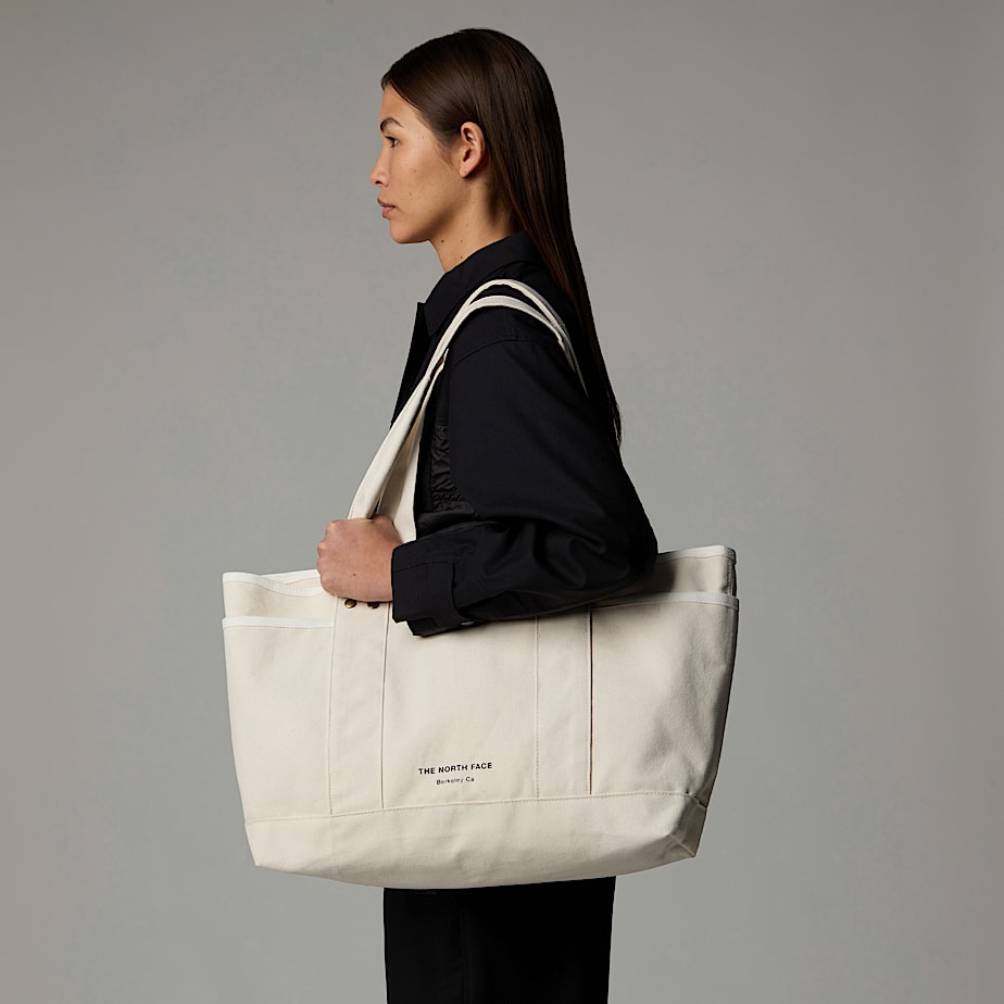 Women The North Face Circular Cotton Tote Bags White | NF0A02H1R