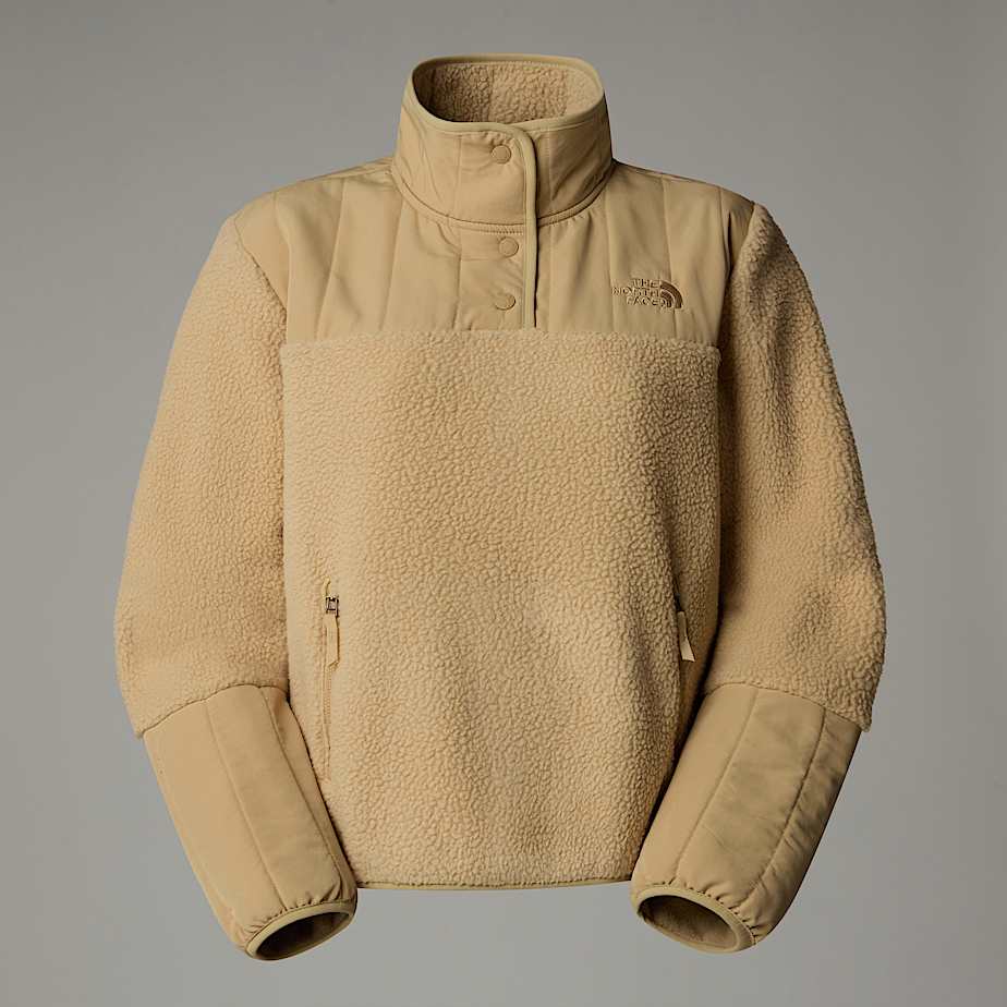 Women The North Face Cragmont 1/4 Neck Fleece Pullover Khaki | NF0A63G0N