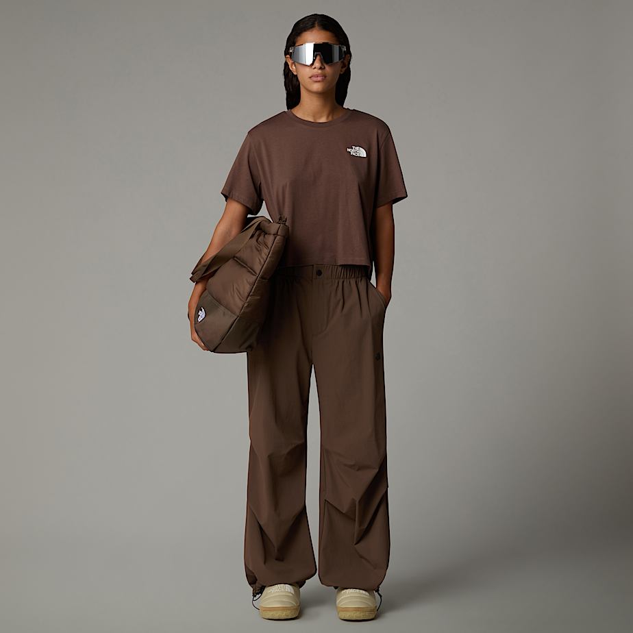 Women The North Face Cropped Simple Dome T Shirts Brown | NF0A68W6H