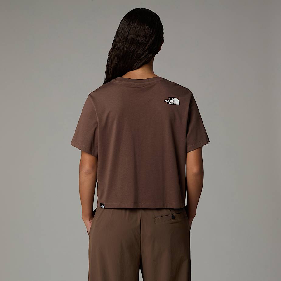 Women The North Face Cropped Simple Dome T Shirts Brown | NF0A68W6H