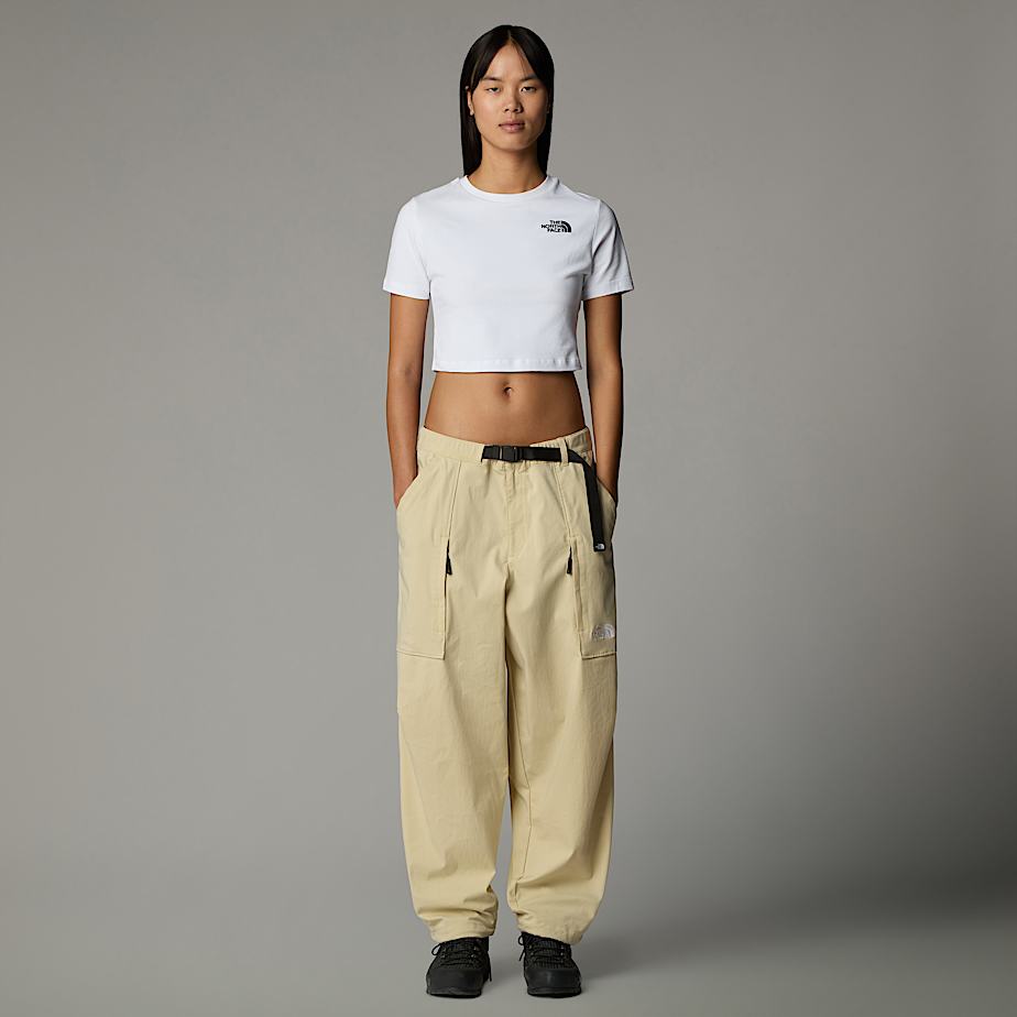 Women The North Face Cropped T Shirts White | NF0A76P0I