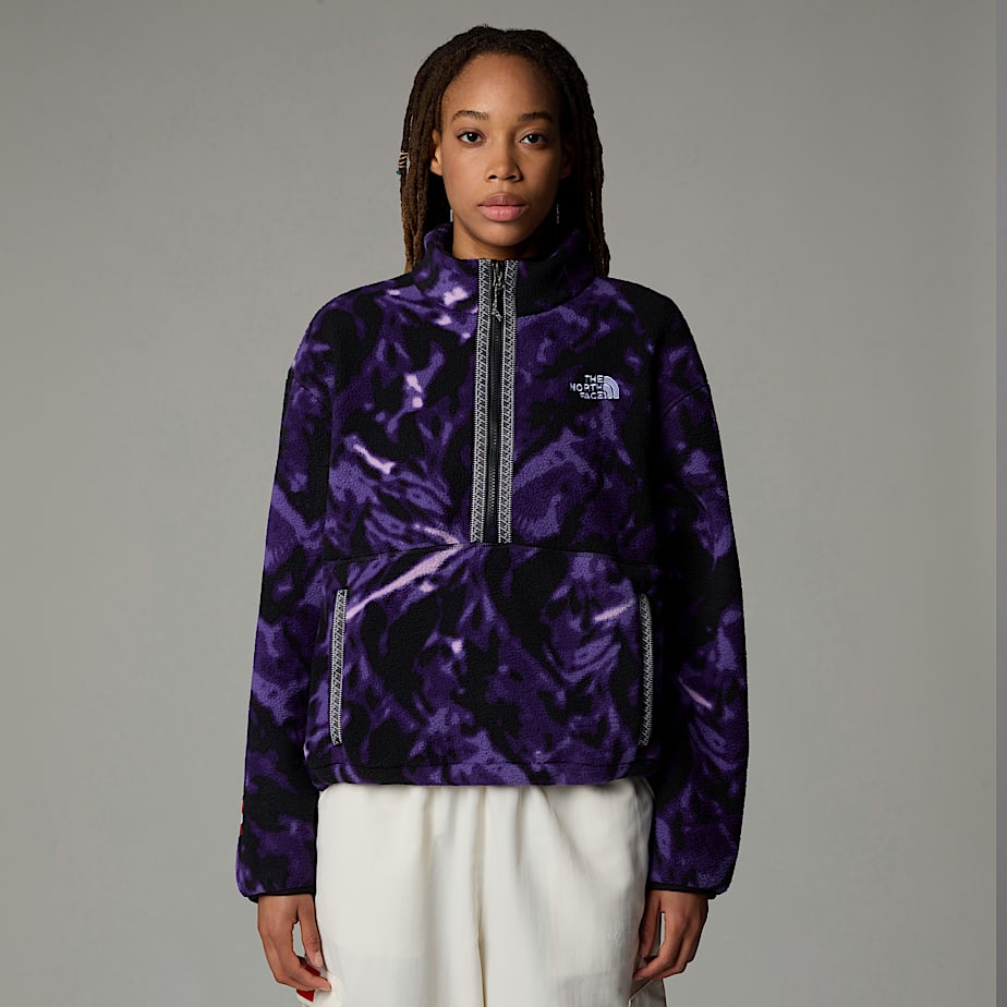 Women The North Face Fleeski 1/4 Zip Fleece Pullover Purple | NF0A52H0F