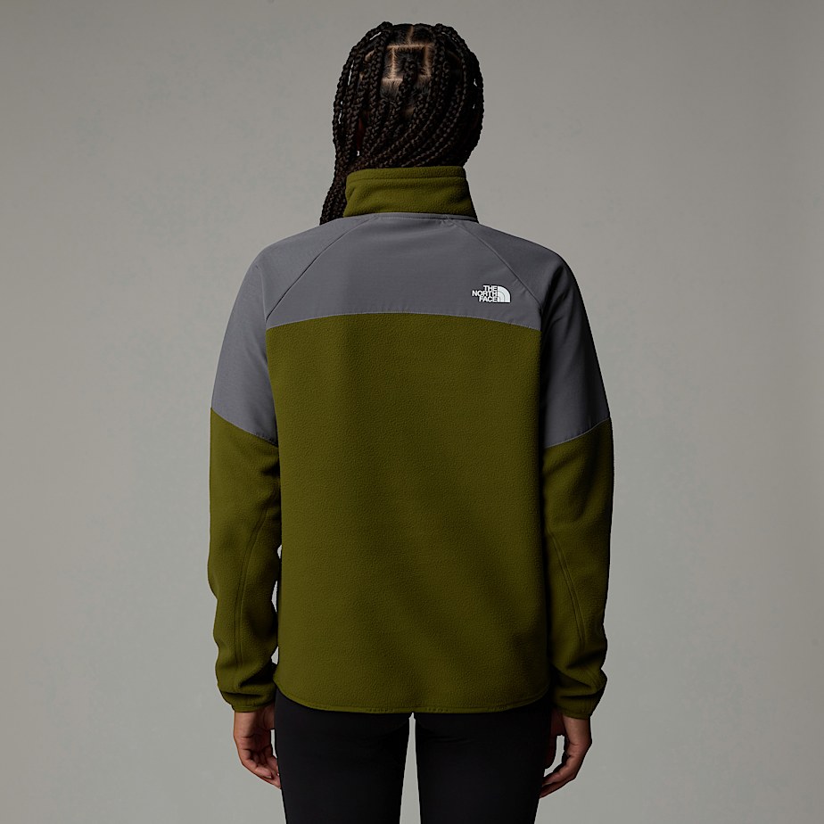 Women The North Face Glacier Heavyweight 1/2 Zip Fleece Pullover Olive | NF0A04K8R