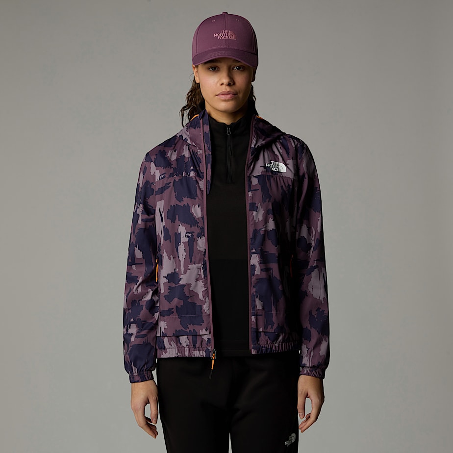 Women The North Face Mountain Athletics Printed Track Wind Jacket Purple | NF0A50B3T