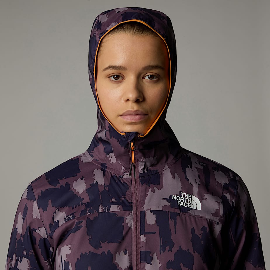 Women The North Face Mountain Athletics Printed Track Wind Jacket Purple | NF0A50B3T