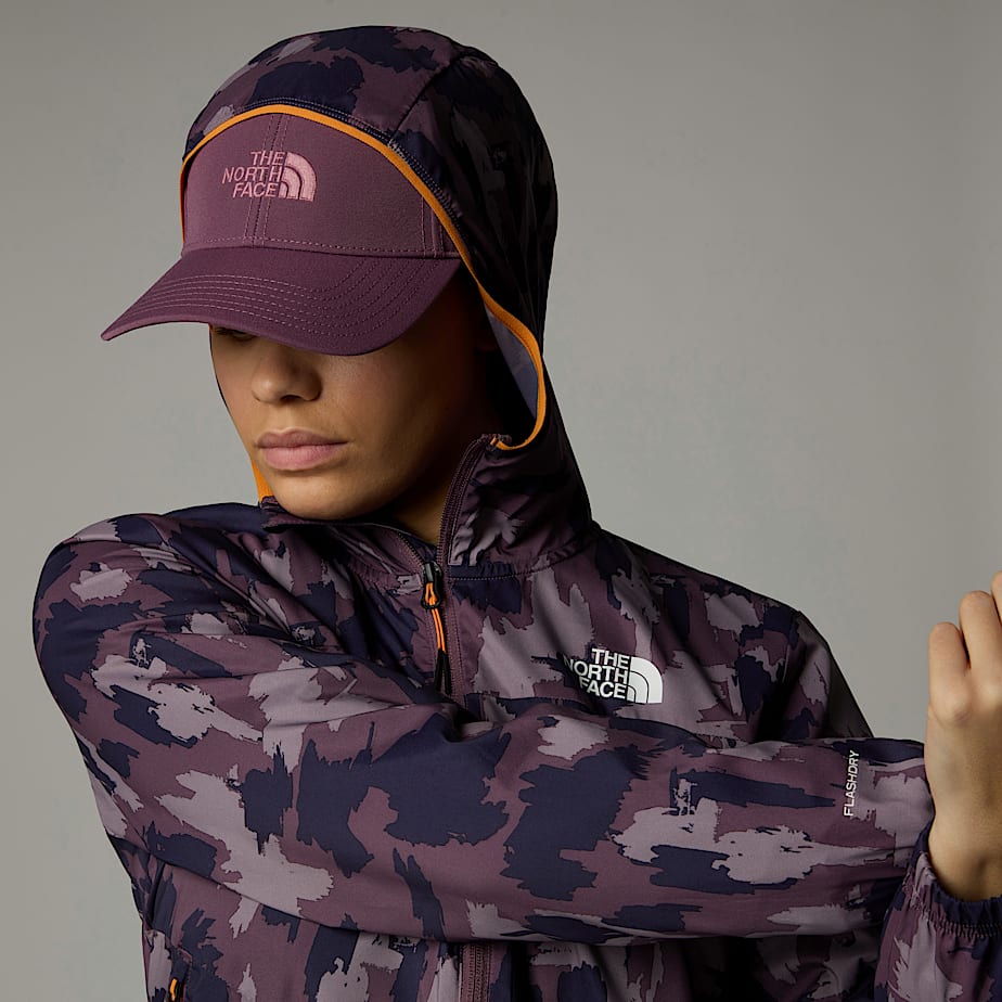 Women The North Face Mountain Athletics Printed Track Wind Jacket Purple | NF0A50B3T